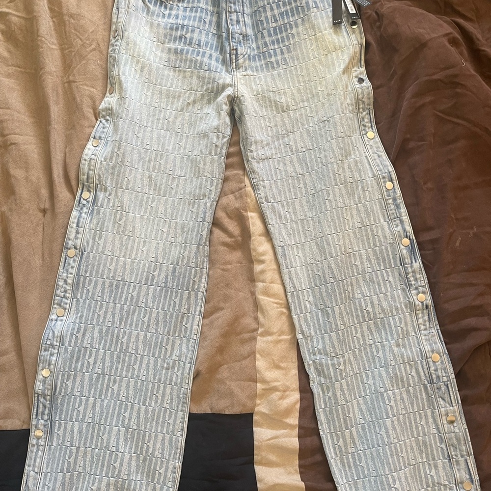 AMIRI JACQUARD SNAP OFF PANTS